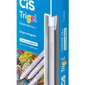 Caneta Gel 0,8 Trigel Branca - Cis - Valor por Unidade