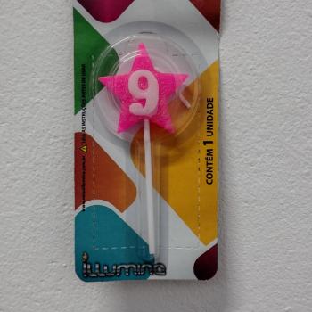 Vela Estrela Rosa nr 9 Illumina