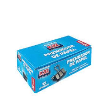 Prendedor De Papel  32MM Preto 12 Peças-KZ0535-32 - Kaz