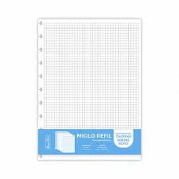 Miolo Refil  com Pauta para Caderno Argolado 140X198 - Abyara