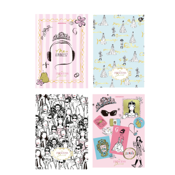 Caderno Colegial Costurado CD 80F Princesas - Animativa