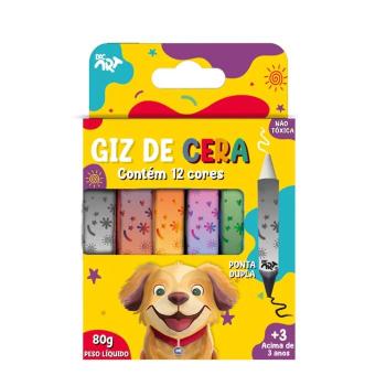 Giz de Cera 2 Pontas Bicolor com 12 Cores DacArt