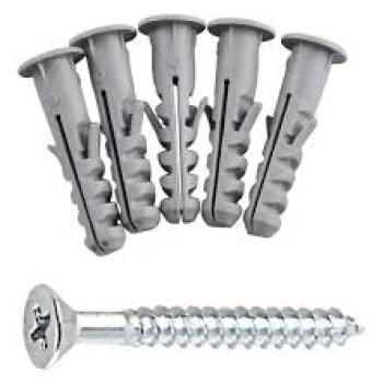 Kit Parafusos 4,5cm e Buchas 10mm com 12 Peças