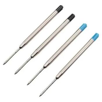 Recarga Preta para Caneta Esferográfica Retratil Corpo de Metal  Prata e Dourada - Valor por Unidade