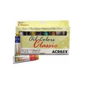 Tinta a Óleo Classic -Oil Colors Classic Conjunto com 8 Unidades - Acrilex