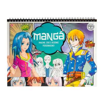 Livro Infantil Manga, Imagine e Crie e Desenhe Personagens - Brijibasi