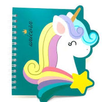 Bloco de Anotações Espiral 50 fls Unicórnio -