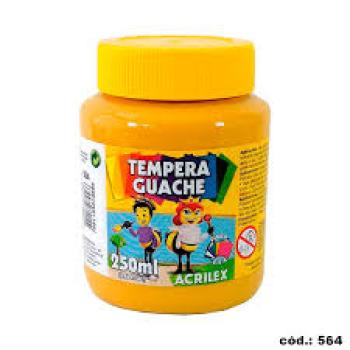 Tempera Guache 250Ml  Amarelo Ocre - Acrilex
