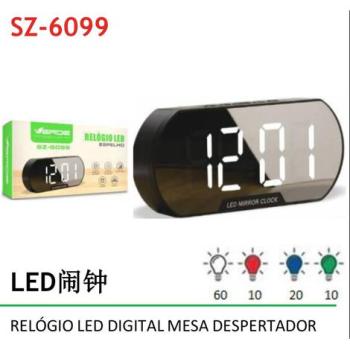 Relogio Led Digital de Mesa com Despertador SZ6099