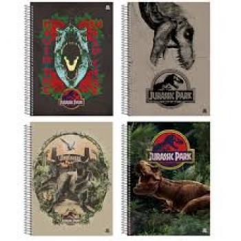 Caderno Universitário Jurassic World –CD – 1 matéria – Capa D - Animativa