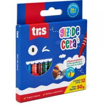 Giz de Cera Fino Tris 12 Cores - Summit