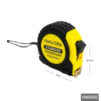 Trena de Plástico 10x20mm com Trava Preto - PowerTape