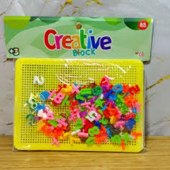 Brinquedo Educativo 140 Pçs Numero e Letrs Creative - Arktoys