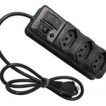 Filtro de Linha Tripolar 3 Tomadas 3 Pinos 1 Metro Jetcon