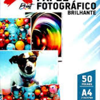 Papel Fotografico Brilhante A4 180 G/m2 210x297 com 50 folhas