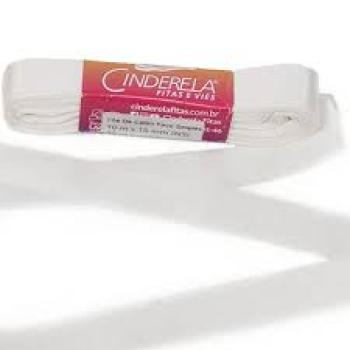 Fita de Cetim Tecida 10mx15mm Branco- Cinderela*