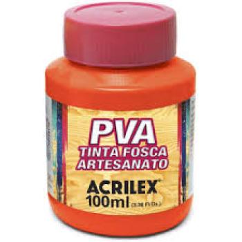 Tinta PVA, Acrilex, Fosca, Laranja, 100 ml
