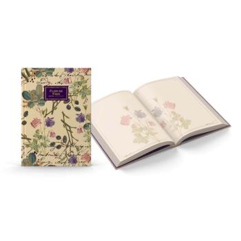 Caderno Costurado Decorado Cd Flor de figo