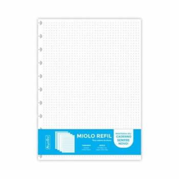 Miolo Refil para Caderno  de Disco 200x275mm  Pontilhado - Abyara