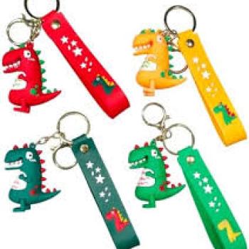 Chaveiro de Silicone Dinossauro Color - Importado - Valor por Unidade
