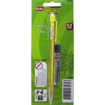 Lapiseira escolar bitz colors 0.5mm com 1 tubo de grafite na cartela
