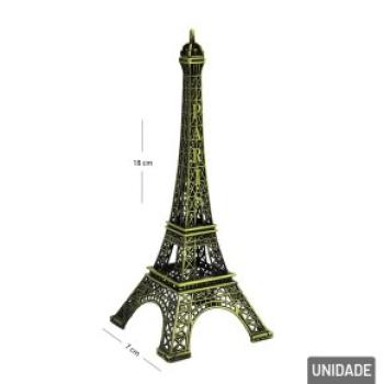 Enfeite de Metal 18cm Torre Eiffel