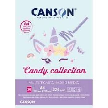 Bloco Canson Candy Collection Multitecnica A4 220g