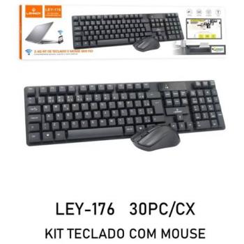 Teclado com Mouse sem Fio Ley 176  Lehmox