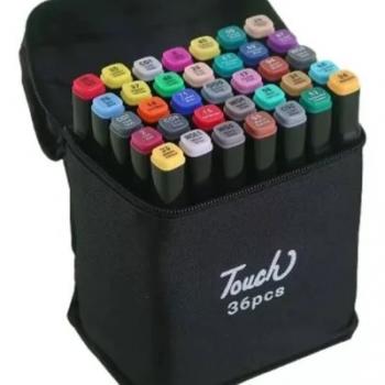 Caneta Marcador Touch 48 Cores com Bolsa