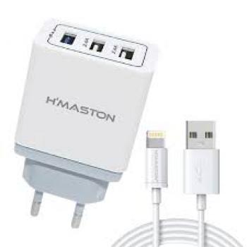 Carregador iPhone 8.1A Turbo 3Usb Hmaston H62-2