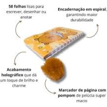 Bloco de Anotações Espiral 58 FL Capivara Sortidos - Importado