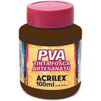 Tinta PVA, Acrilex, Fosca, Marrom Escuro, 100 ml