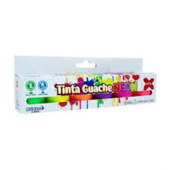 Tinta Guache 15ml  6 Cores Neon - Make+