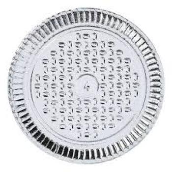 Prato Laminado Prata nr2  18cm com 20 Unidades - Festcolor