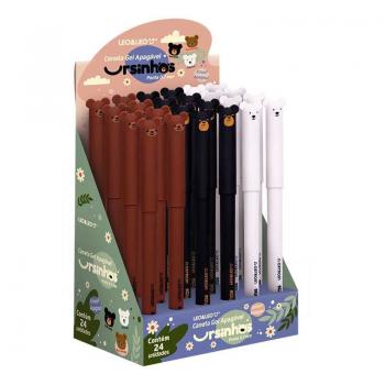 Caneta Apagável Gel 0,7mm Ursinhos - Leo%Leo Leo&Leo Valor por Unidade
