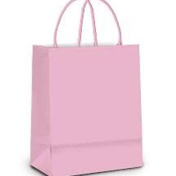 Sacola Kraft Rosa 26,5x31x10 - Zamberetti