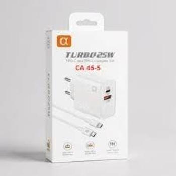 Carregador Tipo-C 25W 1Usb QC+1Pd Agold CA45-5 h