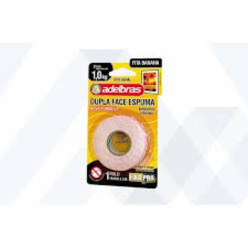 Fita Dupla Face de Espuma 19mm x 2m Suporta 1k Fita Banana Aldebras