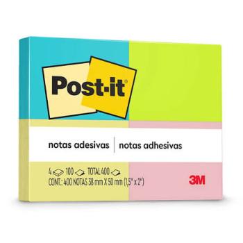 Post- It 653 38X50 TTropical Conjunto de 4 Blocos com 50 Folhas