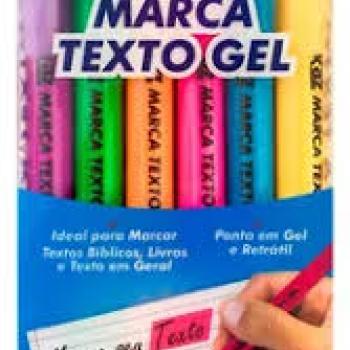 Pincel Marca Texto 6 Cores Gel  - Kaz
