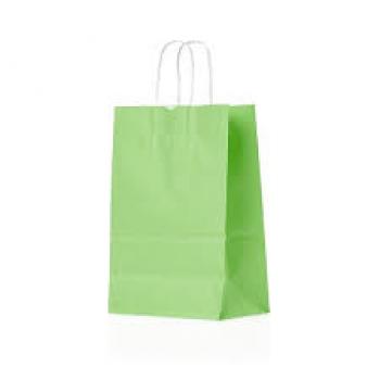 Sacola Kraft Verde 26,5x31x10 - Zamberetti