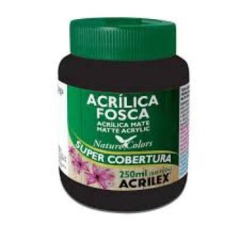 Tinta Acrílica Fosca Preto 250ml - Acrilex