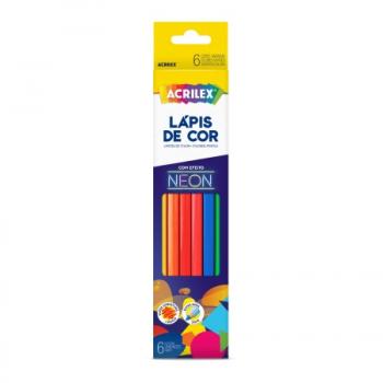 Lapis de Cor Metalico  6 Cores - Acrilex*