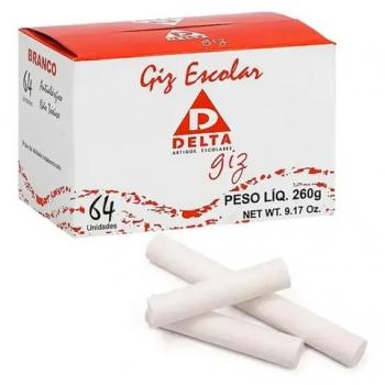 Giz Branco Escolar com 64 Unidades*