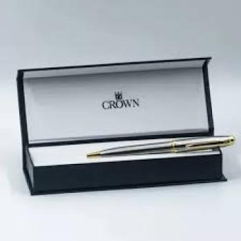 CANETA CROWN BELISSIMA ESFEROGRAFICA PRATA