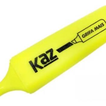 Pincel Marca Texto Amarelo Neon - Kaz