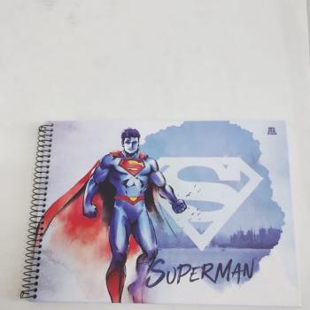 Caderno Cartografia e Desenho Espiral 60 folhas Superman - Capa C - Animativa