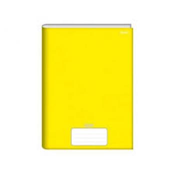 Caderno Brochura 1/4 (capa dura) Stiff 48 Folhas Amarelo - Jandaia