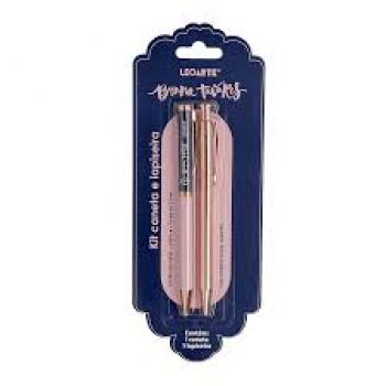 Kit Office Bruna Tavares - Blister C/1 Caneta e 1 Lapiseira Leoarte