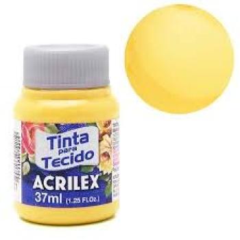 Tinta para Tecido Fosca  37 Ml Amarelo - Acrilex